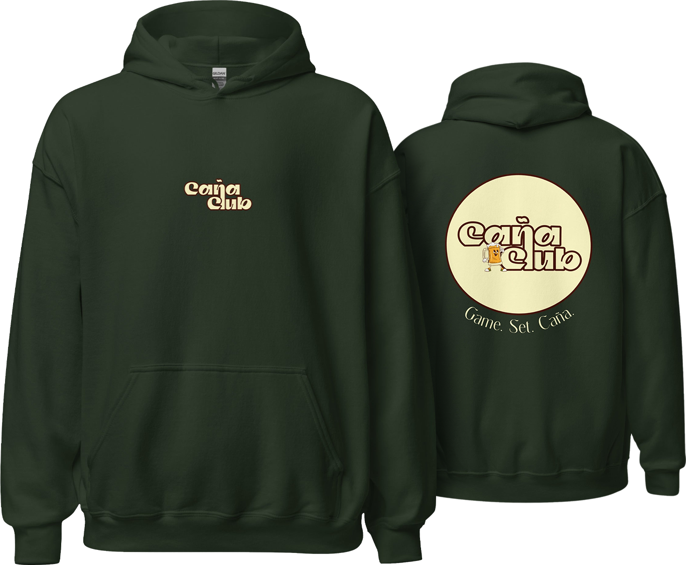 Caña Club Hoodie — Front and Back